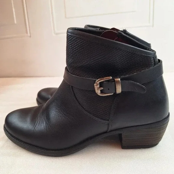 Umberto Raffini Womens Black Alexa Leather Ankle Boot Size 7 - Picture 10 of 15